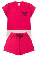 Conjunto Juvenil Verão Feminino California Cereja