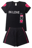Conjunto Juvenil Verão Feminino In Love Preto