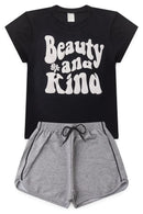 Conjunto Juvenil Verão Feminino Beauty And Kind Preto