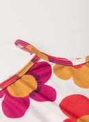 Vestido Alcinha Verão Menina Natural Flores Coloridas