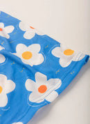 Vestido Verão Menina Horizonte Com Manga Babado Margaridas