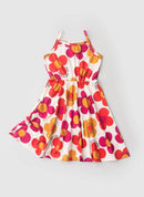 Vestido Alcinha Verão Menina Natural Flores Coloridas