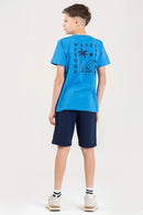 Conjunto Juvenil Verão Masculino Surf Waves Azul